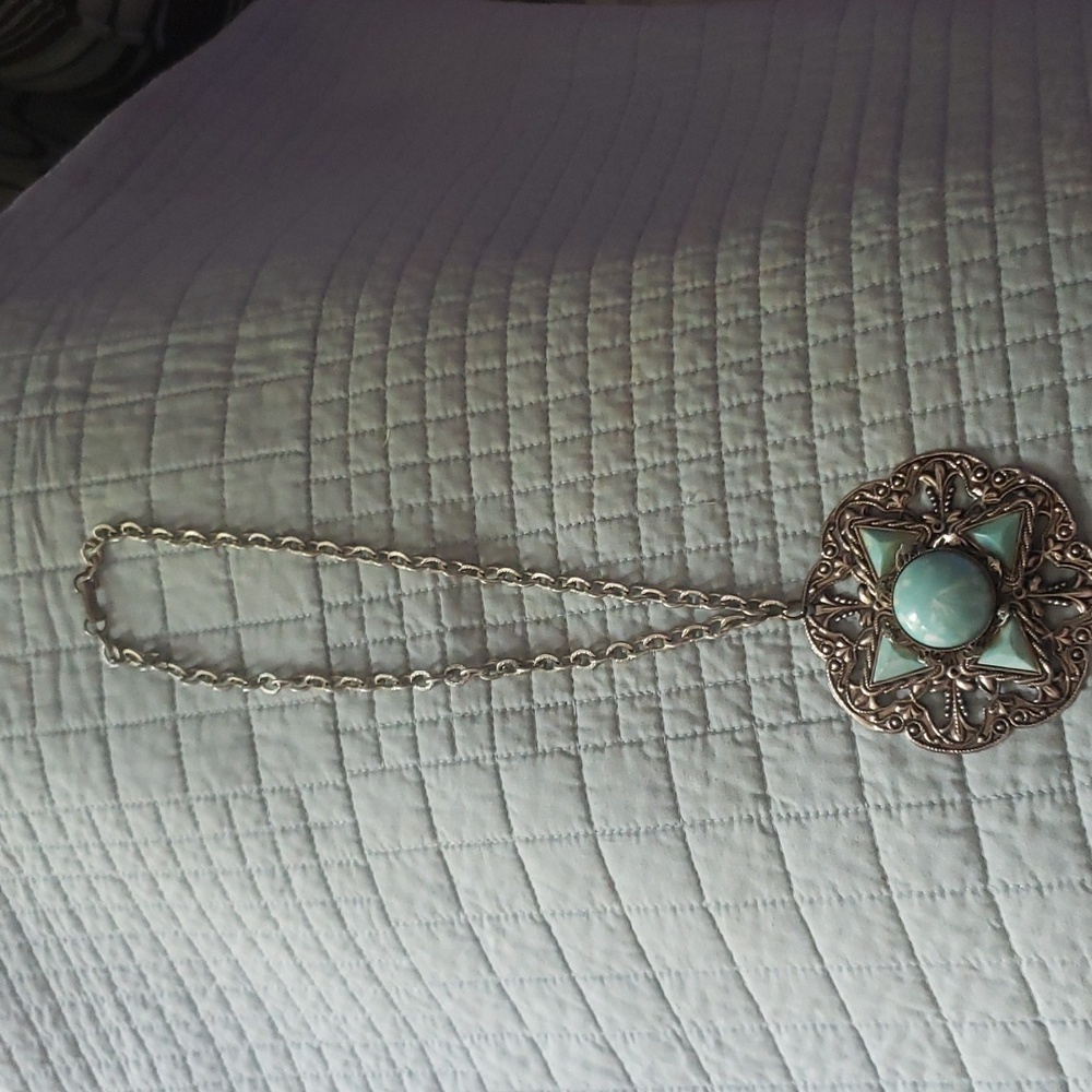 Turquoise like large necklace